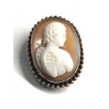 18ct gold frame shell cameo brooch (5.7g)