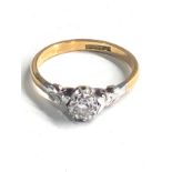 18ct gold vintage diamond ring (2.3g)