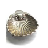 Antique silver oyster shell dish Birmingham silver hallmarks weight 60g