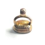 Gold case antique citrine seal fob (11.5g)