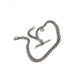 Antique silver albert watch chain 37g