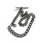 Antique silver albert watch chain 51g no clip