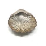 Silver oyster shell dish london silver hallmarks weight 55g