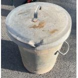 Galvanished dustbin with lid