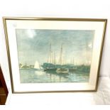 Framed Claude Monet print measures approx 23" by 19"