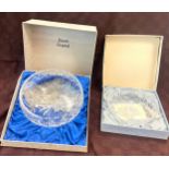 Boxed Stuart Crystal bowl, boxed Webb Corbett bowl