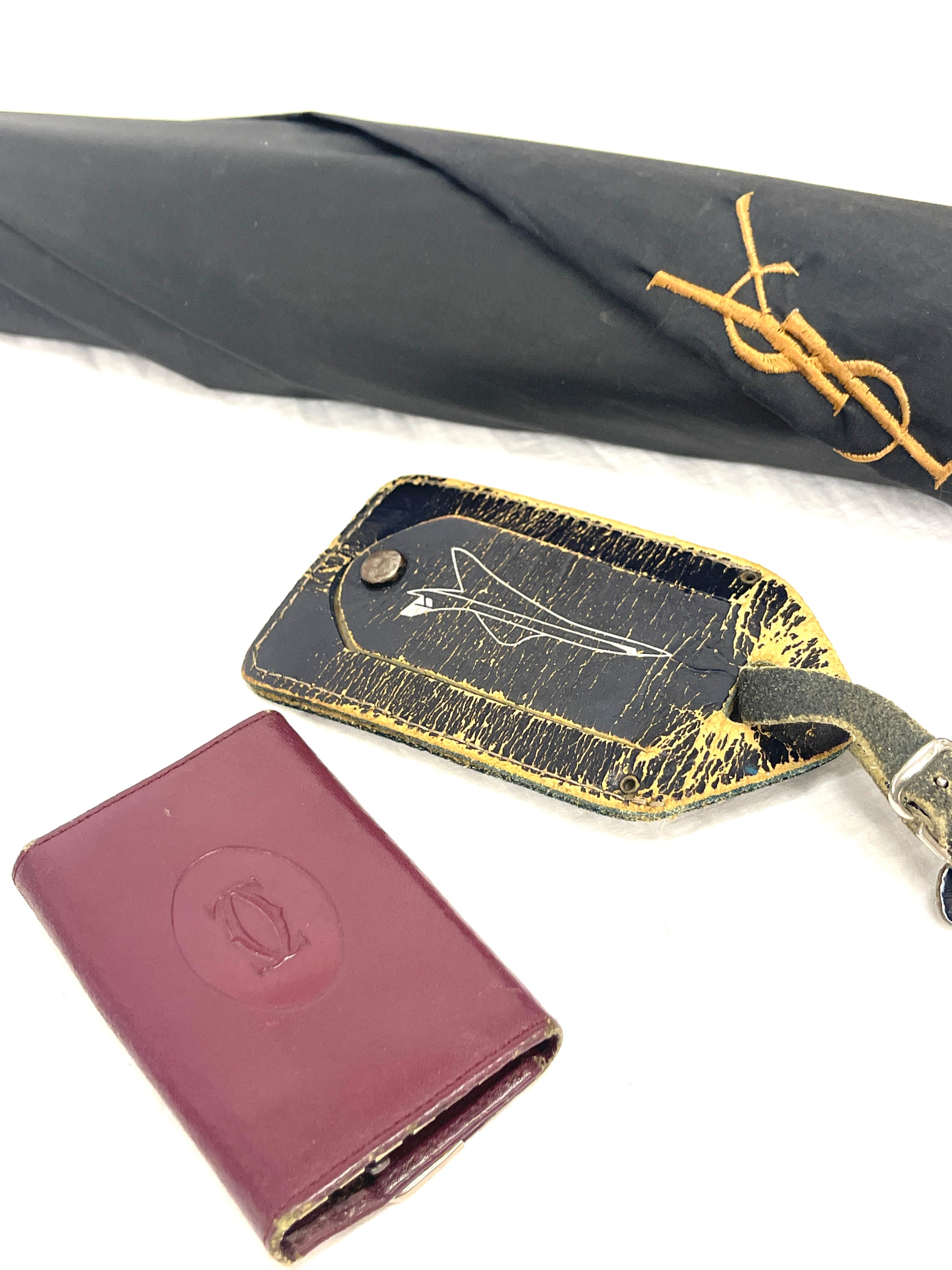 Concorde leather luggage tag, Cartier key holder, Yves St Laurent umbrella - Image 5 of 5