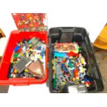 2 large boxes of assorted Lego