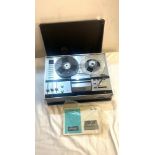 Grundig cased TK121 reel to reel with instruction manual