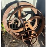 3 Antique Pulleys