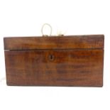 Chinese tea caddy with key, interior