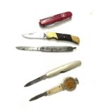 Selection of 5 pocket knives