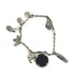 Vintage silver charm bracelet, approximate weight 24.4g