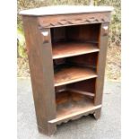 Free standing open front corner cabinet measures approx 44" tall 30" wide 18" depth