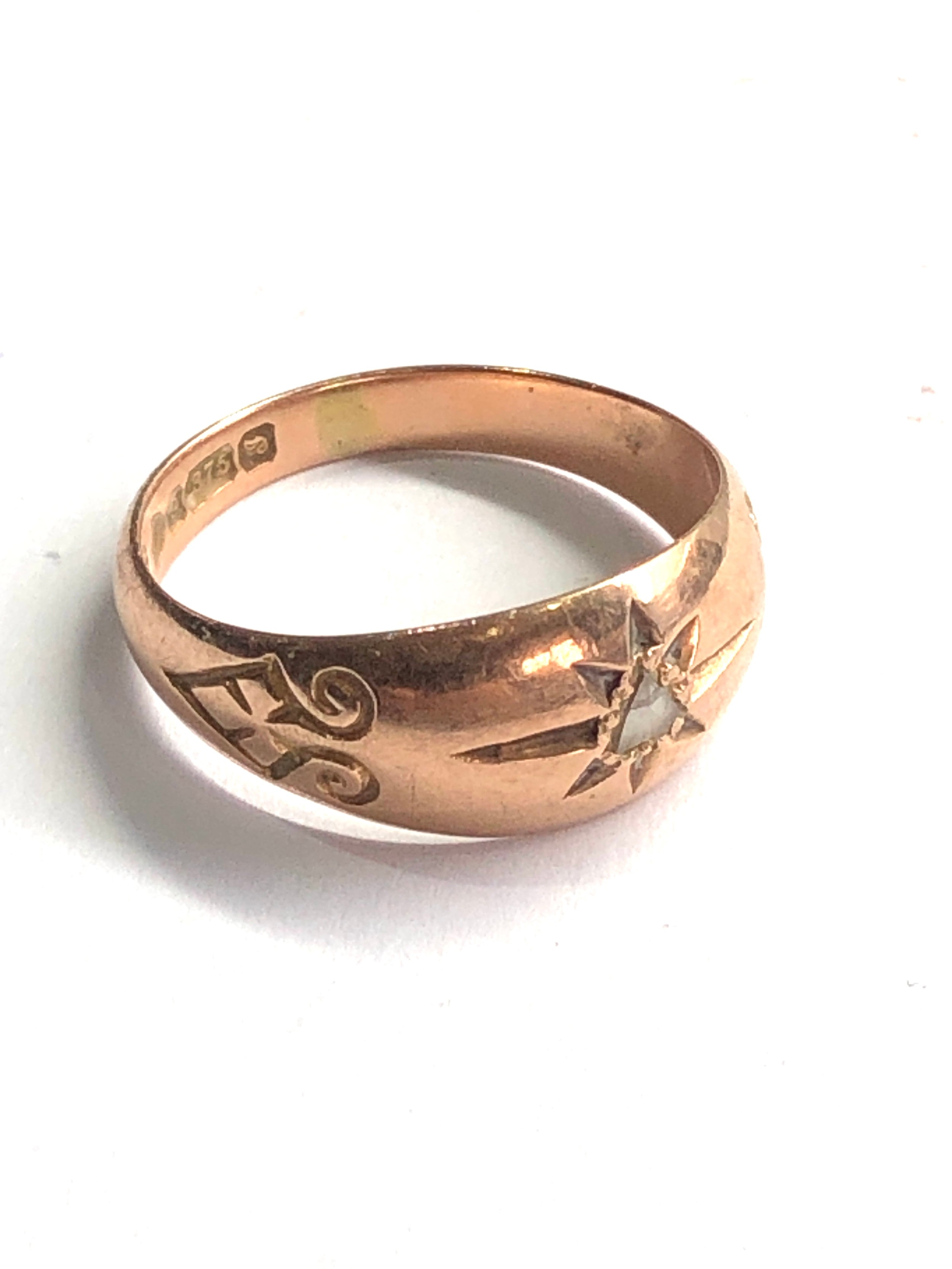 Antique 9ct gold ring weight 2.8g - Image 2 of 3