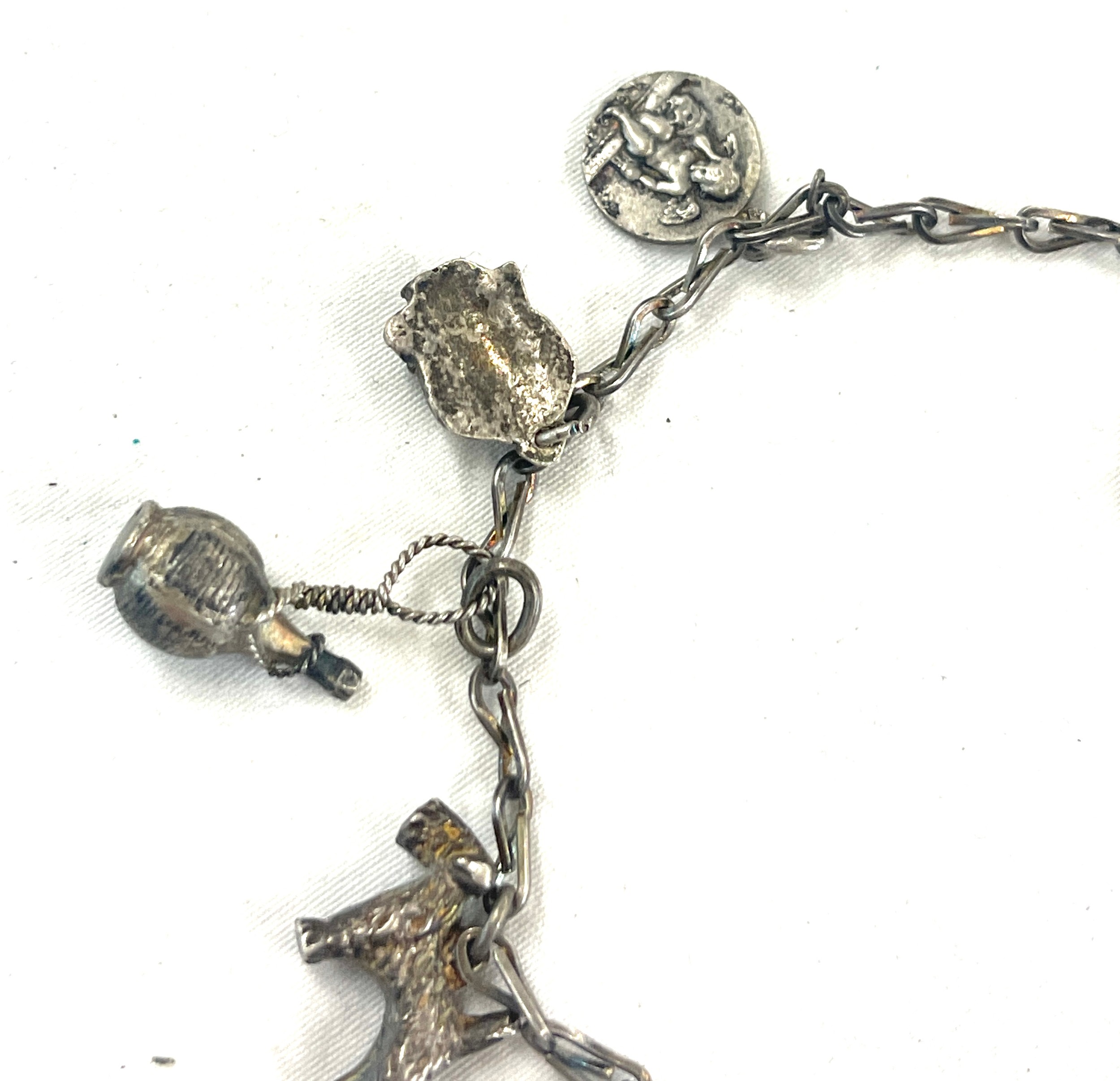 Vintage silver charm bracelet, approximate weight 24.4g - Image 3 of 3