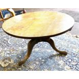 Oak tilt topped coffee table measures approx 17" tall 31.5" wide