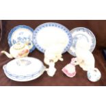 Large selection of miscellaneous to include pair of Staffordshire dogs, tureens, Royal Doulton etc