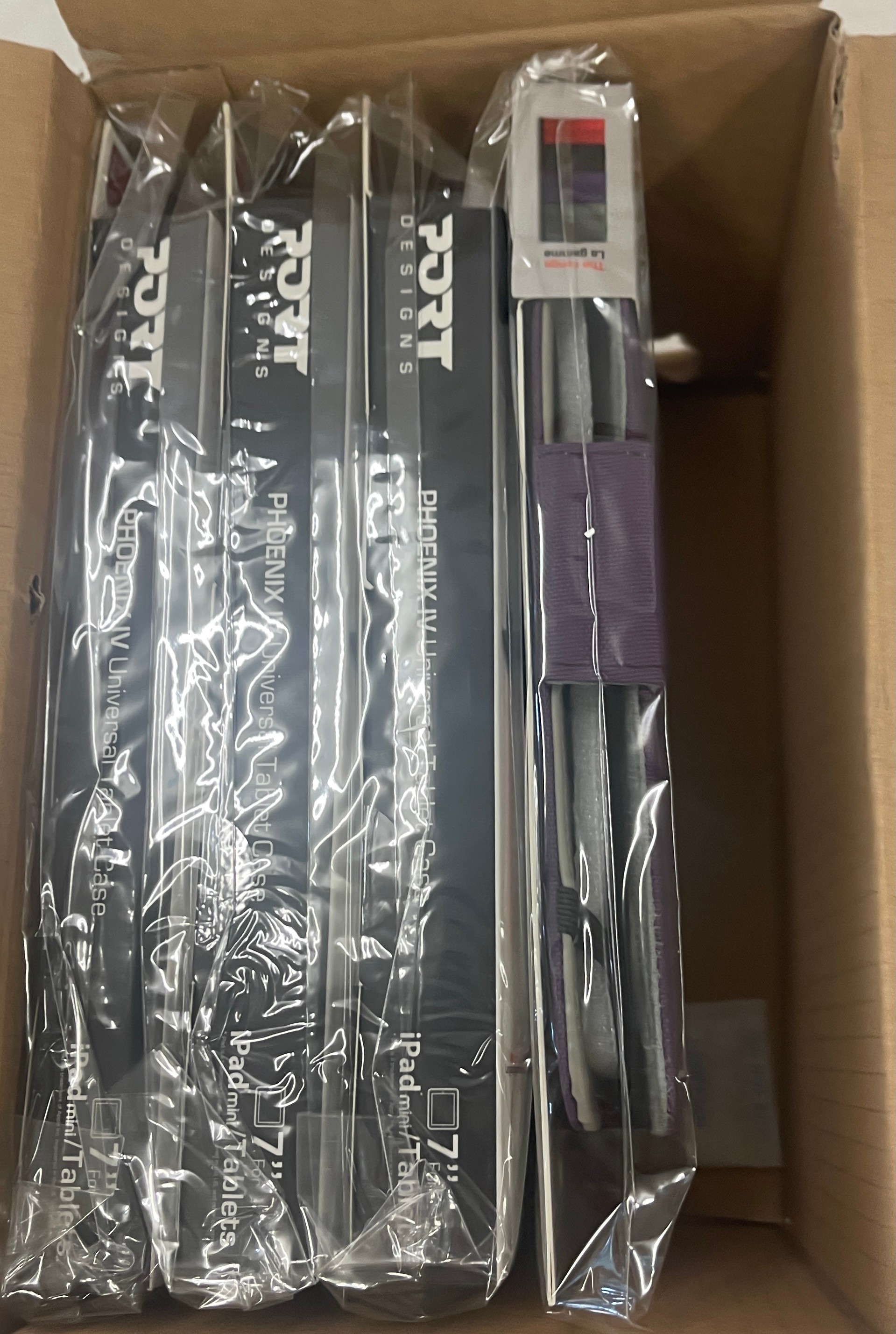 8 boxes each box containing 5 Purple Phoenix IV Universal cases Ipad mini / tablet 7 inches - Image 2 of 3