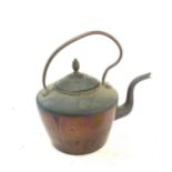 Antique Copper kettle, overall height with handle 12 inches