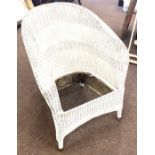 Lloyd loom bedroom chair in need of new seat pad