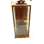 Antique glass display pen cabinet over all height 27" width 11" depth 10"