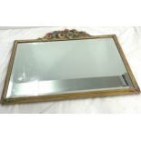 Antique floral mirror, approximate measurements: Width 22.5 inches, Height 17 inches