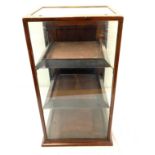 Antique glass display pen cabinet over all height 20" width 11" depth 10"