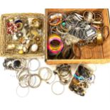 Large selection of assorted costume jewellery includes brooches, necklaces etc