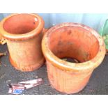 2 Terracota chimney pots
