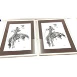 2 Framed Maudy framed rodio signed prints measures approx 16" by 20.5"