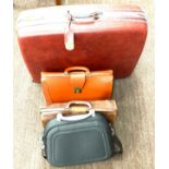 Selection of vintage briefcases and handbags