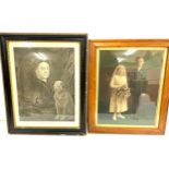 2 Framed pictures largest measures 15" wide 18" tall