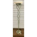 Spiral effect metal and glass tall lounge lamp height approx 70.5" tall