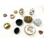 Selection of pottery trinket dishes etc