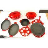 Large selection of cast iron cooking pans
