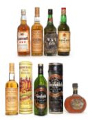 Crawfords, Special Reserve Old Scotch Whisky, 40% vol., 75cl, one bottle and six various others