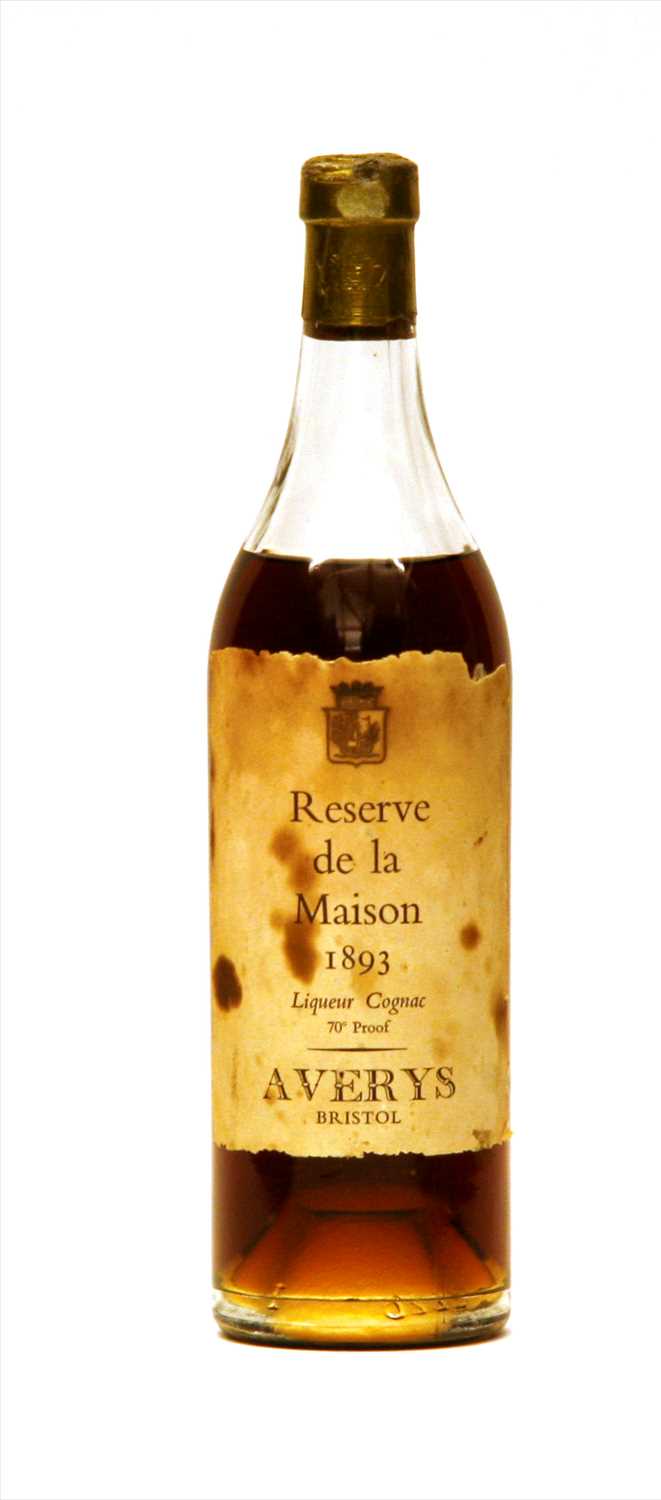 Averys, Bristol, Liqueur Cognac, Reserve de la Maison, 1893, one bottle