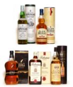 Assorted Scotch Whisky: Laphroaig, 10 Years Old, one bottle and four various others