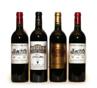 Assorted Red Bordeaux: Chateau Leoville Barton, St Julien, 2002, one bottle and three various