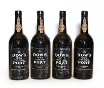 Dows, Vintage Port, 1972, four bottles (one label lacking vintage)