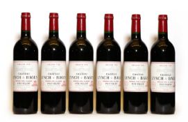 Chateau Lynch Bages, 5eme Cru Classe, Pauillac, 1995, six bottles (in opened OWC)