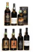 Assorted Port, to include: Taylors, Vintage Port, 1986, one bottle and six various others