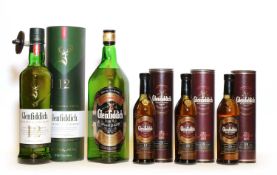 Assorted Glenfiddich: Special Old Reserve, 1.14 litre bottle and four various others