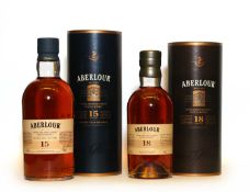Aberlour, Highland Single Malt Scotch Whisky, 18 Years Old, one bottle and another Aberlour
