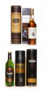 Assorted Scotch Whisky; Glenfiddich, Pure Malt, Single Malt Scotch Whisky, and four other bottles