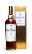 The Macallan, Highland Single Malt Scotch Whisky, 10 Years Old, 40% vol., 700ml, one bottle (boxed)