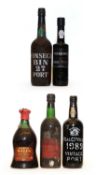 Dalva, House Reserve Port, 1934, one bottle and four various others of differing sizes