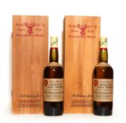 Mackinlays, The Enduring Spirit, Rare Old Highland Malt Whisky, two bottles in replica wooden cases