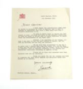 EDWARD VIII: Letter to Charles Bedaux, Hotel Meurice,